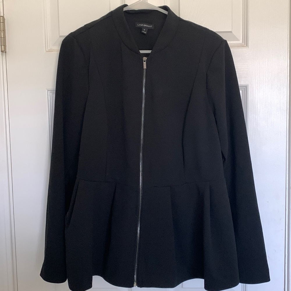 Lane Bryant Ponte Blazer Zip Up Plus Size